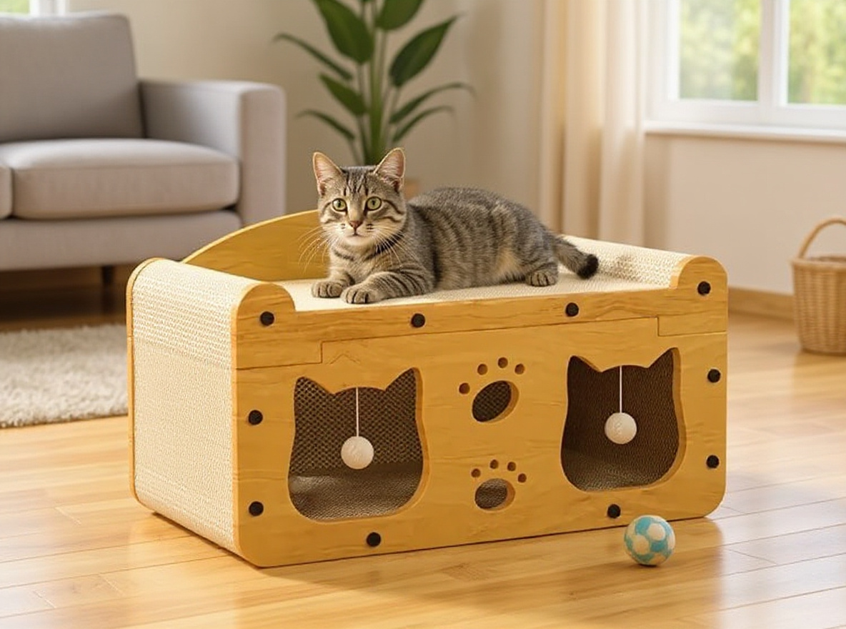 Rascador multifuncional para gatos