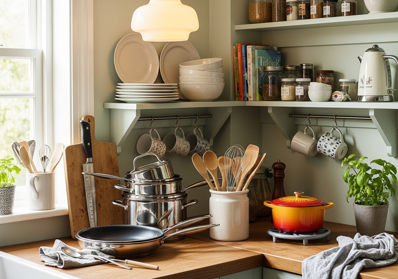 Utensilios de cocina para primer hogar