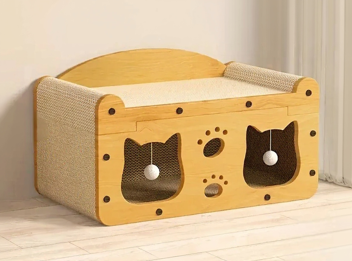 Rascador 3 en 1 para gatos moderno y funcional